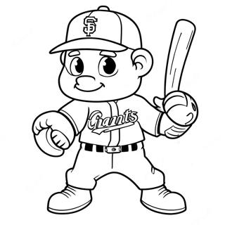 Sf Giants Mascotte Kleurplaat 69624-57369