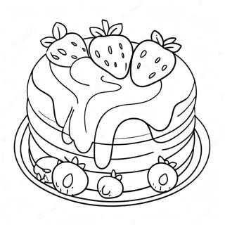 Frambozen Torte Aardbeien Shortcake Kleurplaten