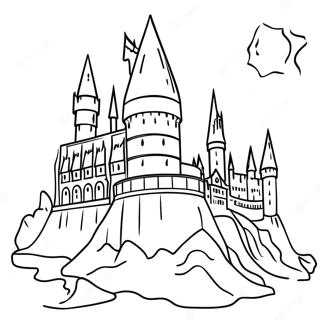 Kleurplaat Van Het Magische Kasteel Van Hogwarts 69754-57456