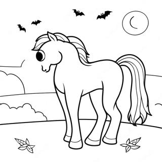 Halloween Paard Kleurplaten