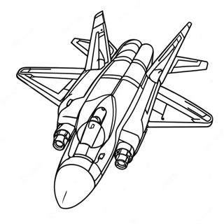 F14 Tomcat In Vlucht Kleurplaat 69864-57774