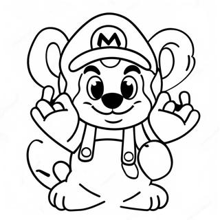 Tanooki Mario Kleurplaten