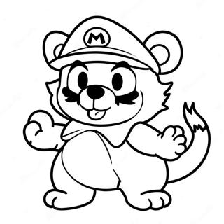 Tanooki Mario Kleurplaat 69963-57615