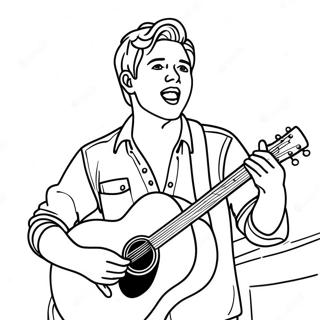 Niall Horan Zingend Op Het Podium Kleurplaat 69974 57864