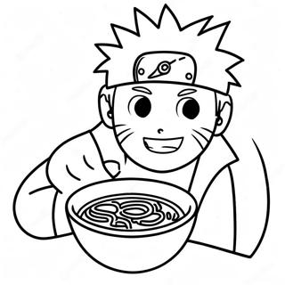 Naruto Geniet Van Heerlijke Ramen Kleurplaat 70124-57989