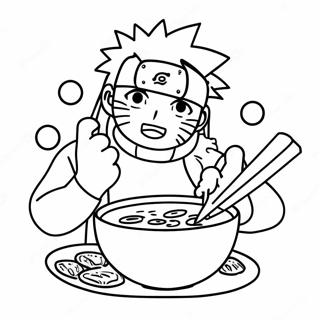 Naruto Geniet Van Heerlijke Ramen Kleurplaat 70124-57990