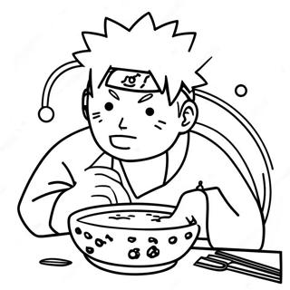 Naruto Geniet Van Heerlijke Ramen Kleurplaat 70124-57991