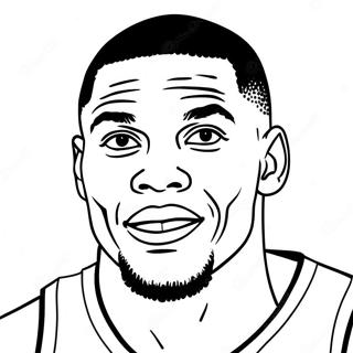 Russell Westbrook Kleurplaat 70323-58126