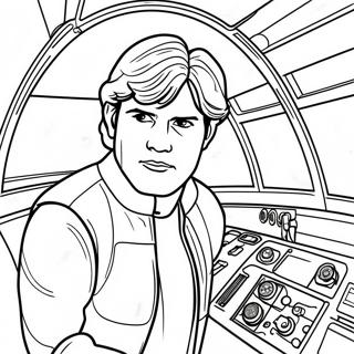 Han Solo In De Millennium Falcon Kleurplaat 71104-58769