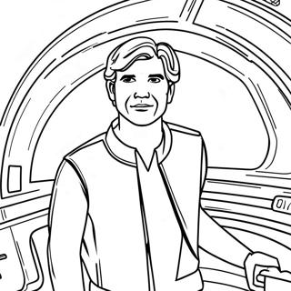 Han Solo In De Millennium Falcon Kleurplaat 71104-58772