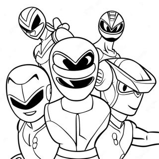 Mighty Morphin Power Ranger Team Kleurplaat 71164-58817