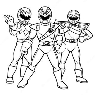 Mighty Morphin Power Ranger Team Kleurplaat 71164-58819