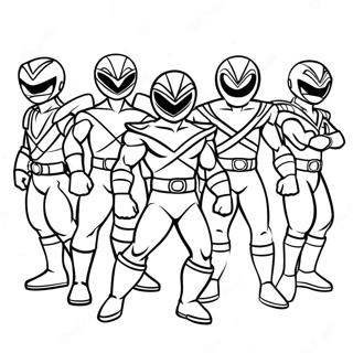 Mighty Morphin Power Ranger Team Kleurplaat 71164-58820