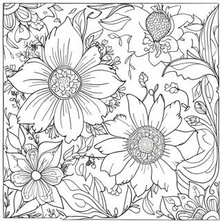 William Morris Bloemmotief Kleurplaat 71193-58840