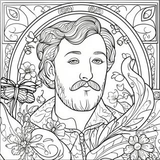 William Morris Art Nouveau Kleurplaat 71194-58844