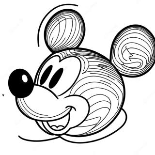 Blije Mickey Mouse Gezicht Kleurplaat 71204-58868