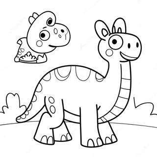 Peppa Pig Dinosaurus Kleurplaten