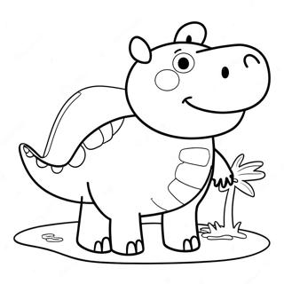 Peppa Pig Dinosaurus Kleurplaat 71393-58996