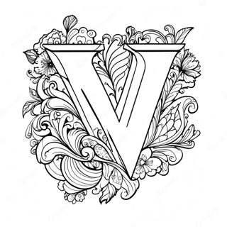 Letter V Kleurplaten