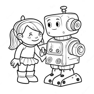 Kleurplaat Van Creatieve Rosie Revere Die Een Robot Bouwt 71634-59199