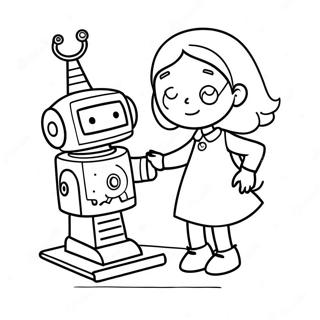 Kleurplaat Van Creatieve Rosie Revere Die Een Robot Bouwt 71634-59200