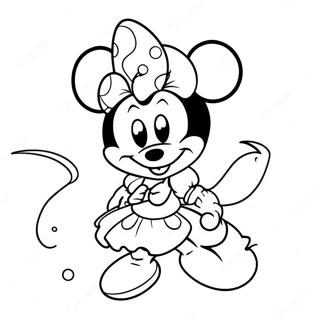 Minnie Mouse In Stijlvolle Outfit Kleurplaat 71874-59385