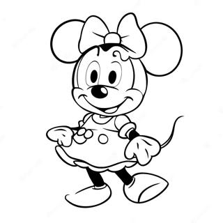 Minnie Mouse In Stijlvolle Outfit Kleurplaat 71874-59386