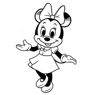 Minnie Mouse In Stijlvolle Outfit Kleurplaat 71874-59387