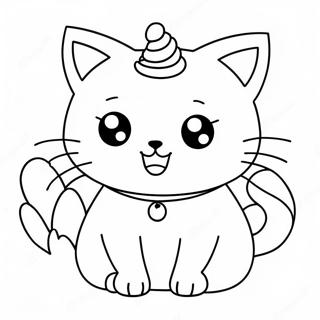 Kawaii Schattige Kat Kleurplaat 72184-59624