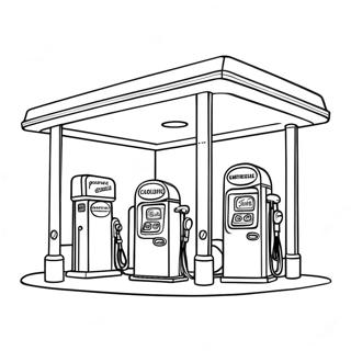 Vintage Tankstation Kleurplaat 72295-59710