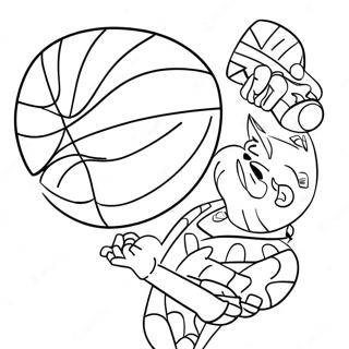 Harlem Globetrotters Basketbal Trick Shots Kleurplaat 72405-59790