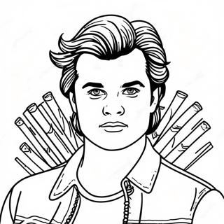 Coole Steve Harrington Met Haar Kleurplaat 72515-59891