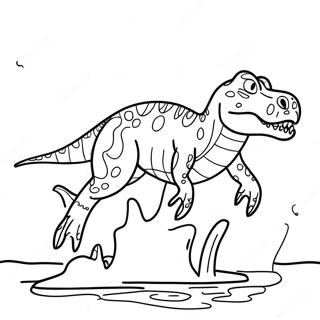 Baryonyx Zwemmen In Water Kleurplaat 72535-59894