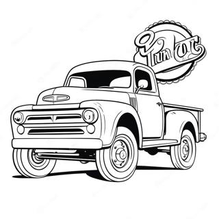 Vintage Pickup Truck Kleurplaat 72935-60220