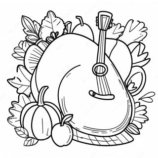 Thanksgiving Muziek Kleurplaat 73154-60390