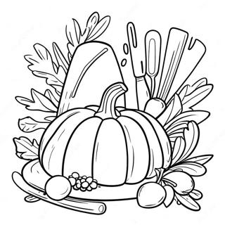 Thanksgiving Viering Met Instrumenten Kleurplaat 73155-60393