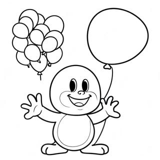 Oswald Met Kleurrijke Ballonnen Kleurplaat 73205-60440