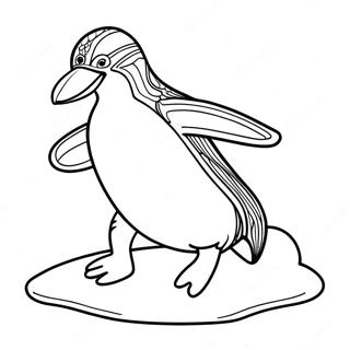 Tacky De Pinguin Glijdend Op Ijs Kleurplaat 73235-60456