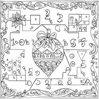 Feestelijke Wiskunde Puzzel Kleurplaat 73486-60655