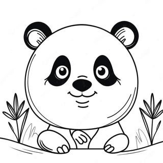 Schattig Panda Gezicht Kleurplaat 73656-60797