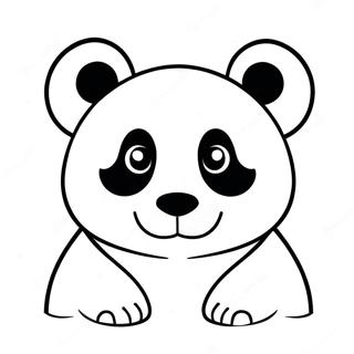 Schattig Panda Gezicht Kleurplaat 73656-60798