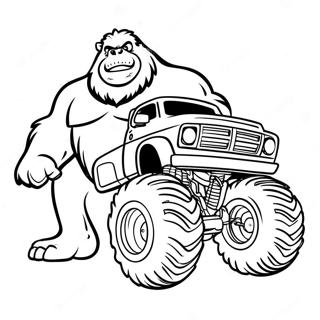 Bigfoot Monstertruck Kleurplaat 74035-61096