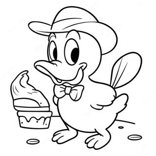 Donald Duck In Kleurrijke Fiesta Kleurplaat 74196-61219