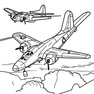 B 17 Bomber Kleurplaat 74395-61375