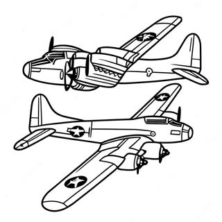 B 17 Bomber Kleurplaat 74395-61376