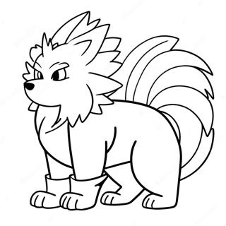 Arcanine Kleurplaat 74415-61402