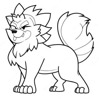 Arcanine In Actie Kleurplaat 74416-61391