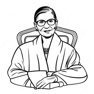 Ruth Bader Ginsburg In Toga Kleurplaat 74556-61510