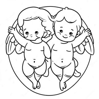 Engelachtige Cherubs Kleurplaat 7535-6128