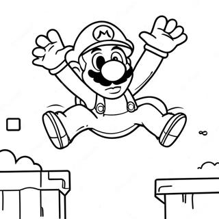 Luigi Springt In Super Mario 3d Wereld Kleurplaat 7615-6189